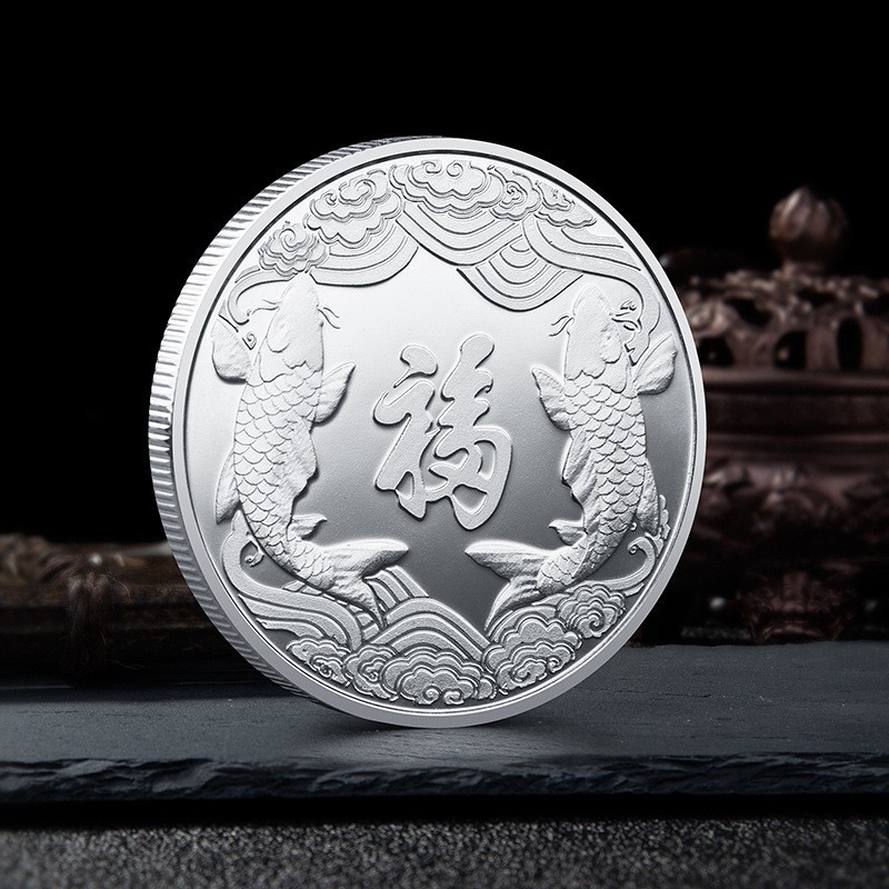 READY Koin Keberuntungan 4cm Koin Feng Shui Souvenir Gold Coin Feng Shui Dewa Rejeki Feng Shui
