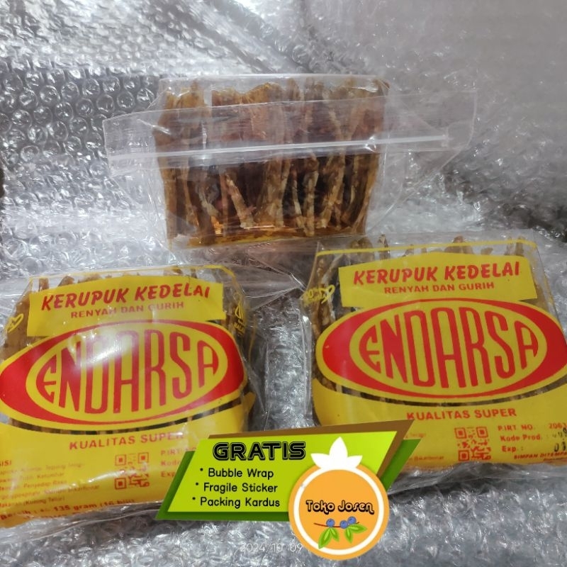 

Krupuk tempe kedelai endarsa isi 16pcs mentah kerupuk rambak dele asli salatiga kedele