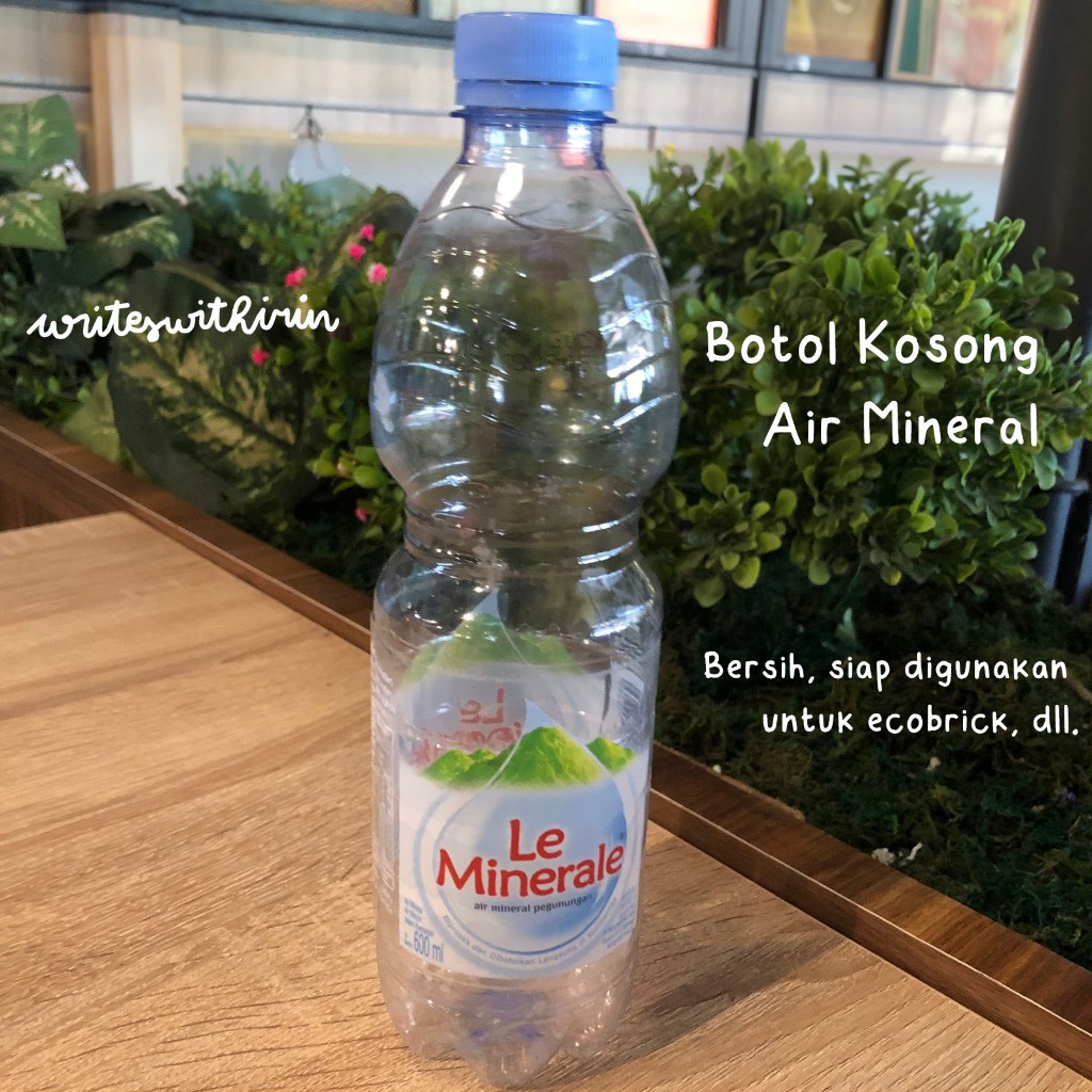 Botol Kosong Air Mineral/ Ecobrick/ Ekobrik/ Ecobrik Aqua Le Minerale INSTANT/ GOJEK BANDUNG CIMAHI 