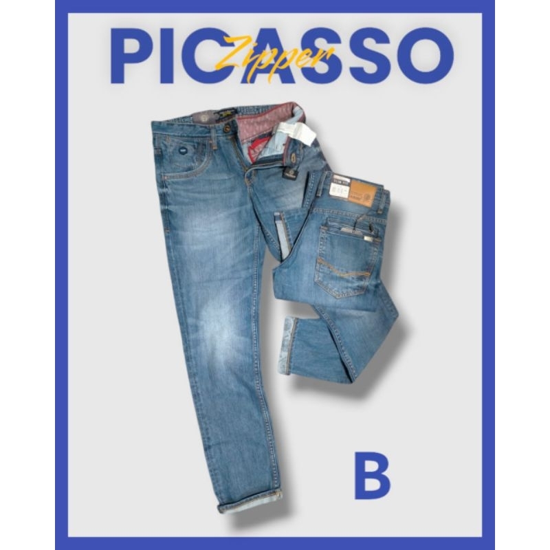 CELANA JEANS PRIA PICASSO ORIGINAL ZIPPER