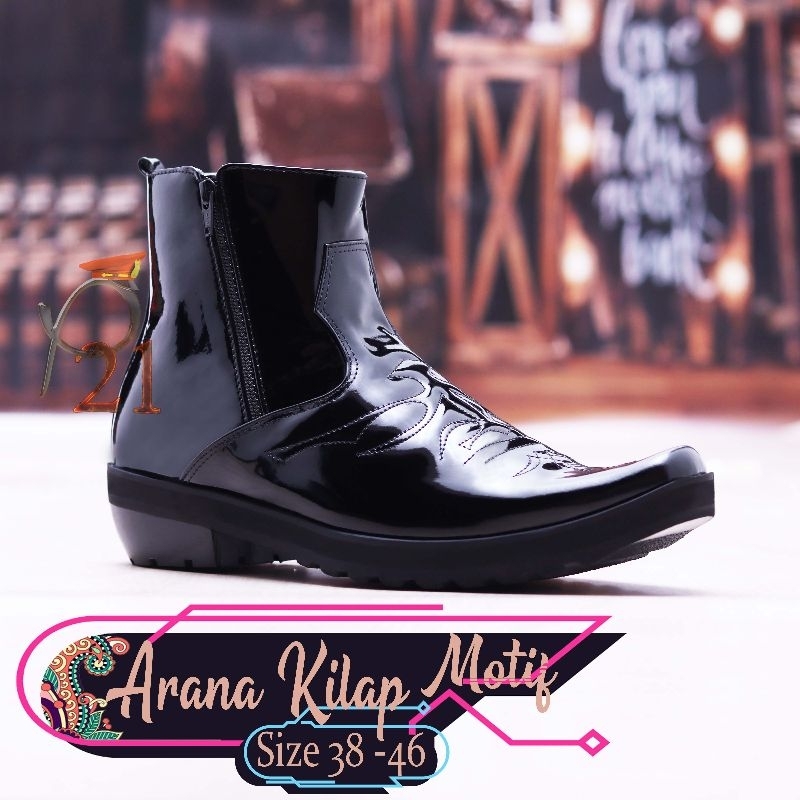 P21 Arana Sepatu Pdh Polri TNI Kulit Asli