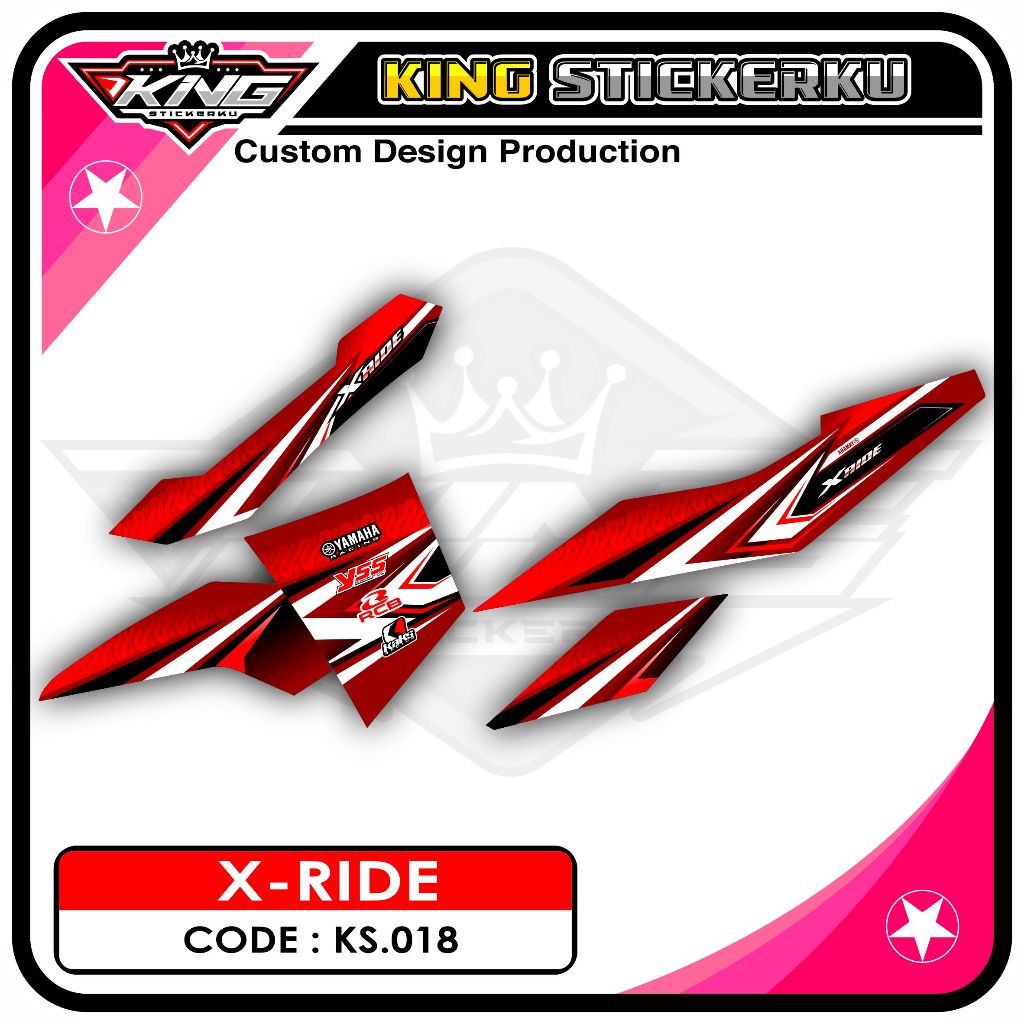 Stiker X-Ride Lama/Old - Decal Sticker Striping Standar X-Ride Lama/Old KS.18