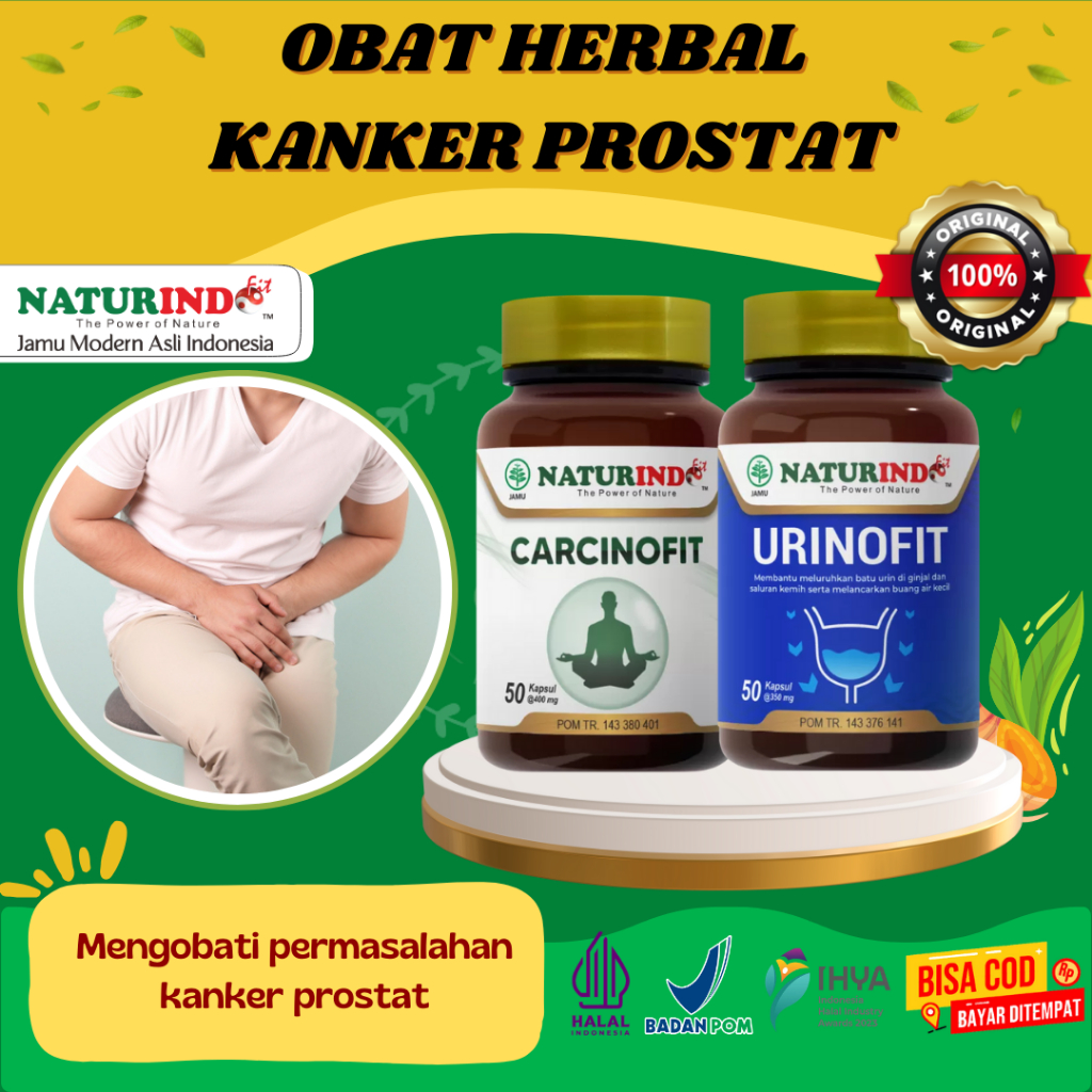Obat Kanker Prostat Obat Herbal Kanker Prostat Alami BPOM Carcinofit dan Urinofit Naturindo