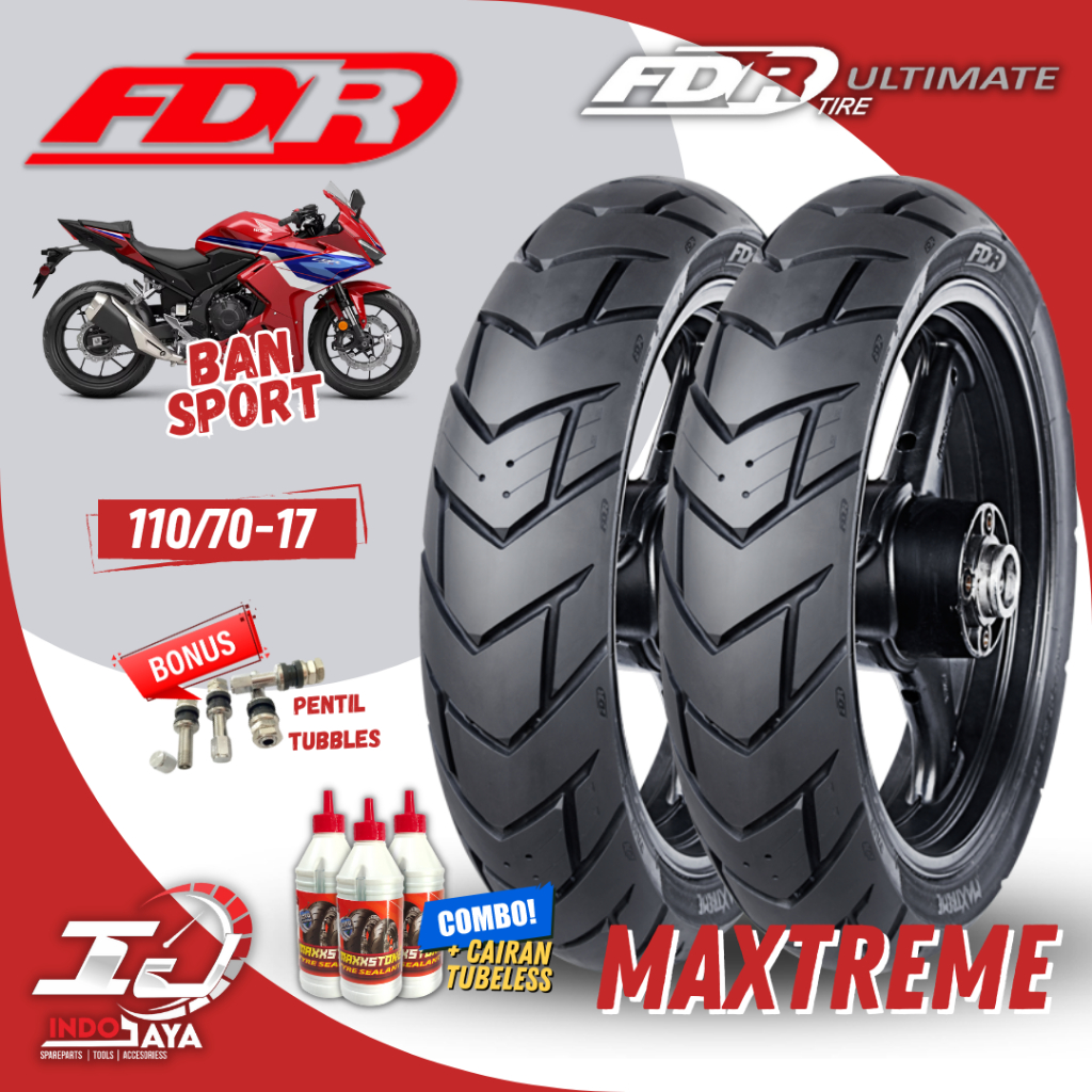 [READY COD] BAN FDR ULTIMATE MAXTREME TUBELESS RING 17 (110/70-17) BAN BEBEK SPORT SUPERMOTO TUBLES