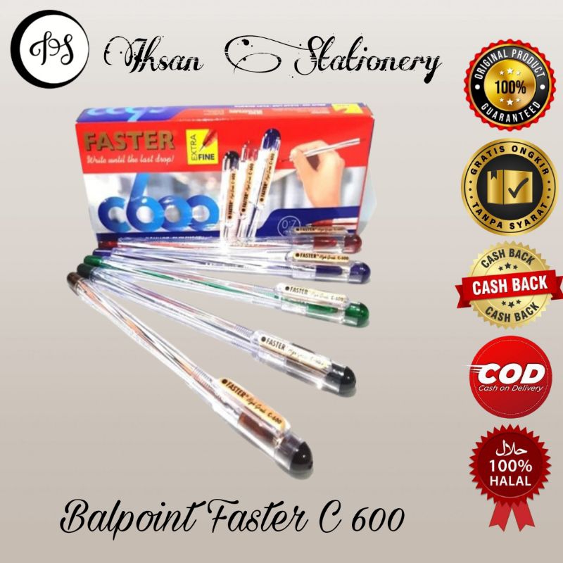 

Ballpoint Faster C600 Isi 12 Pcs (1 Lusin)