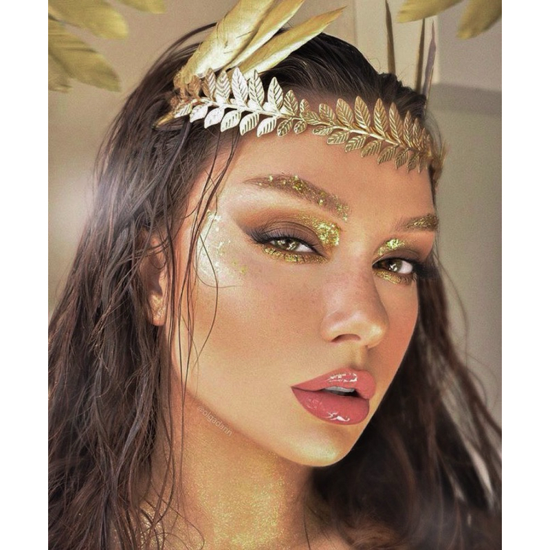 Geulise - ATHENA GREEK HEADBAND | Kostum Halloween Yunani Greek Bando Mahkota Tiara Dewi Yunani Gold