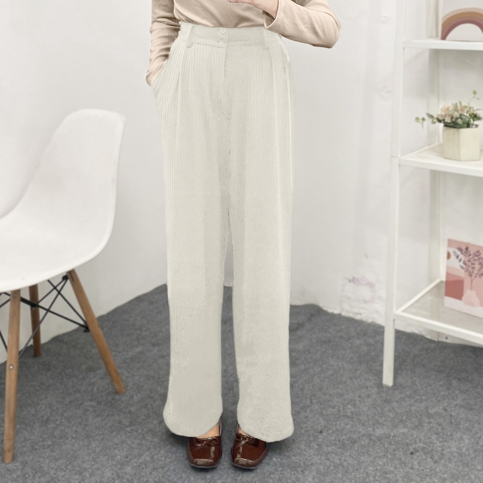 CHLOE PANTS KULOT / CELANA KULOT KNIT / LEA STORE