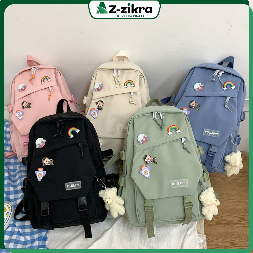 Tas Ransel Sekolah Anak Perempuan Tas Punggung Sekolah Stylish / Tas Travelling Backpack Korea Wanit
