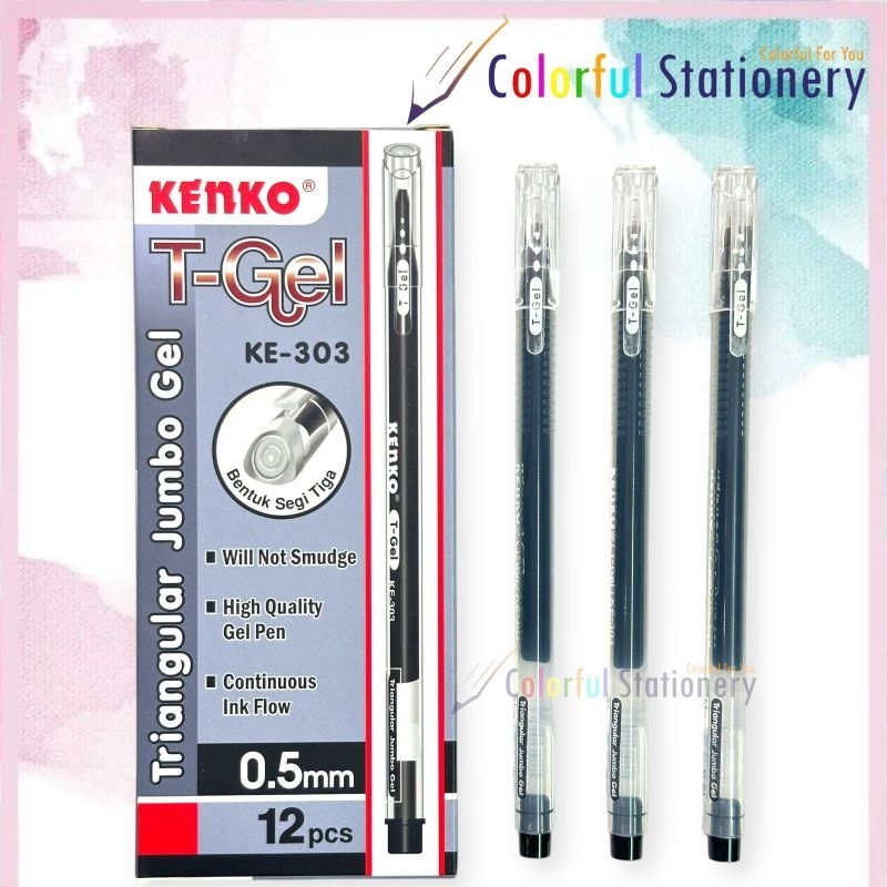 

Pulpen / Ballpoint Kenko T-Gel KE-303 (12 Pcs)