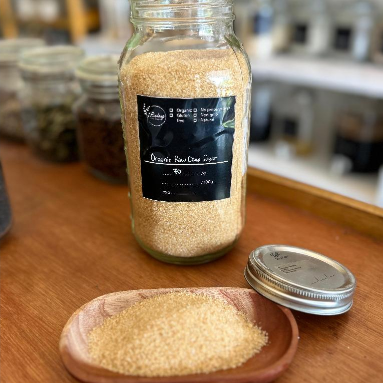 

organic raw cane sugar 100 gram