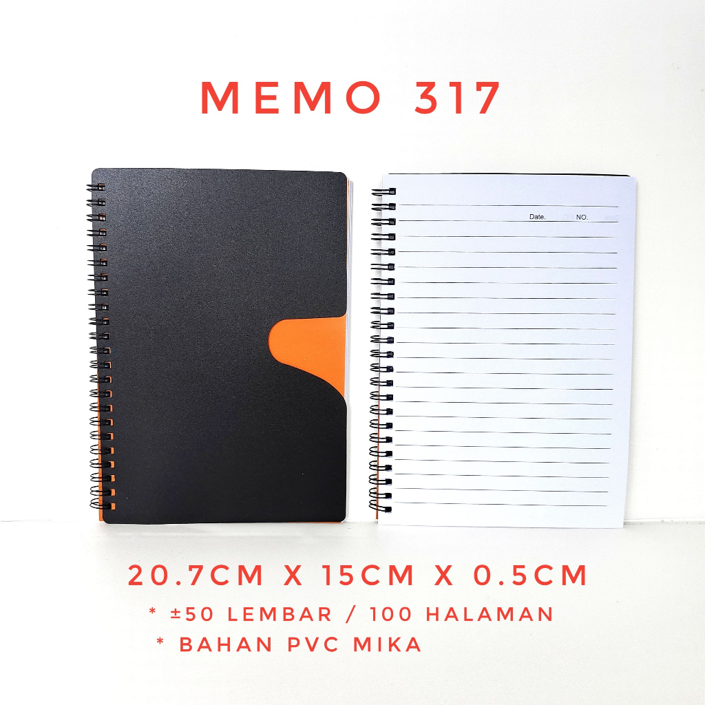 

memo 317, buku memo spiral, custom memo, buku tulis, buku diary harian, buku kantor, memo aesthetic