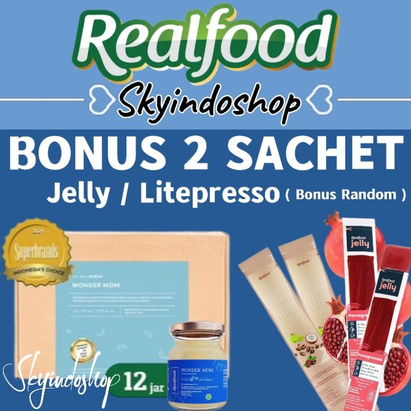 

Realfood Wonder Mom ( P.12 Bonus 2 Sachet Jelly / Coffee ) Minuman Sarang Burung Walet Bpom Halal