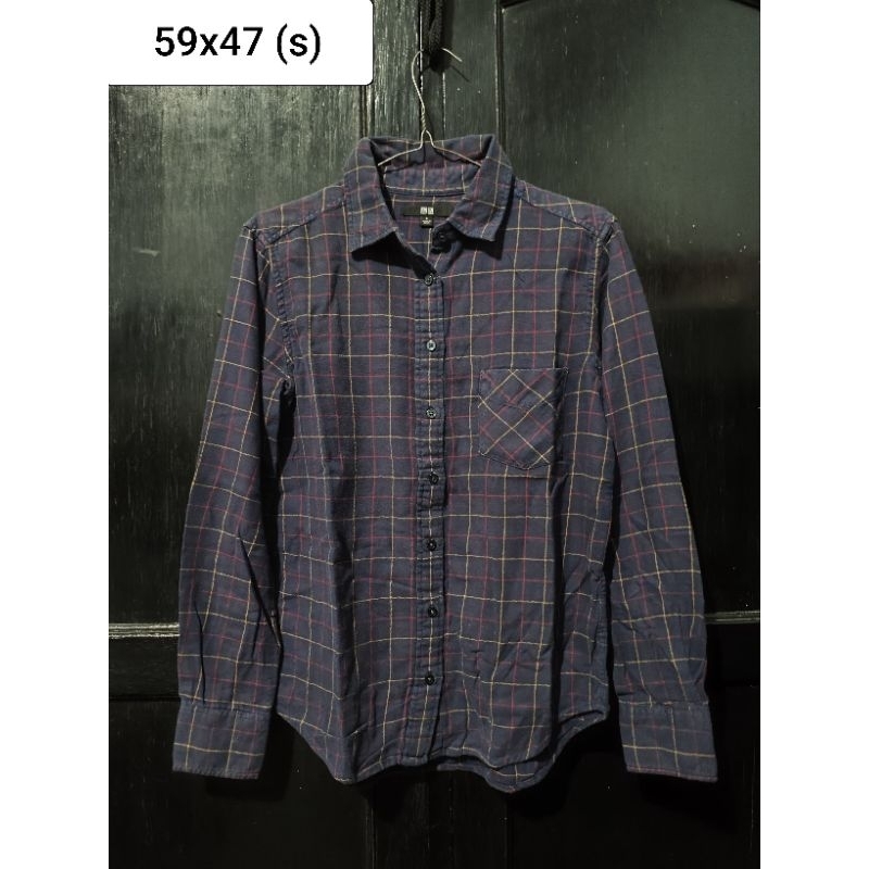 Kemeja Uniqlo Ungu - preloved