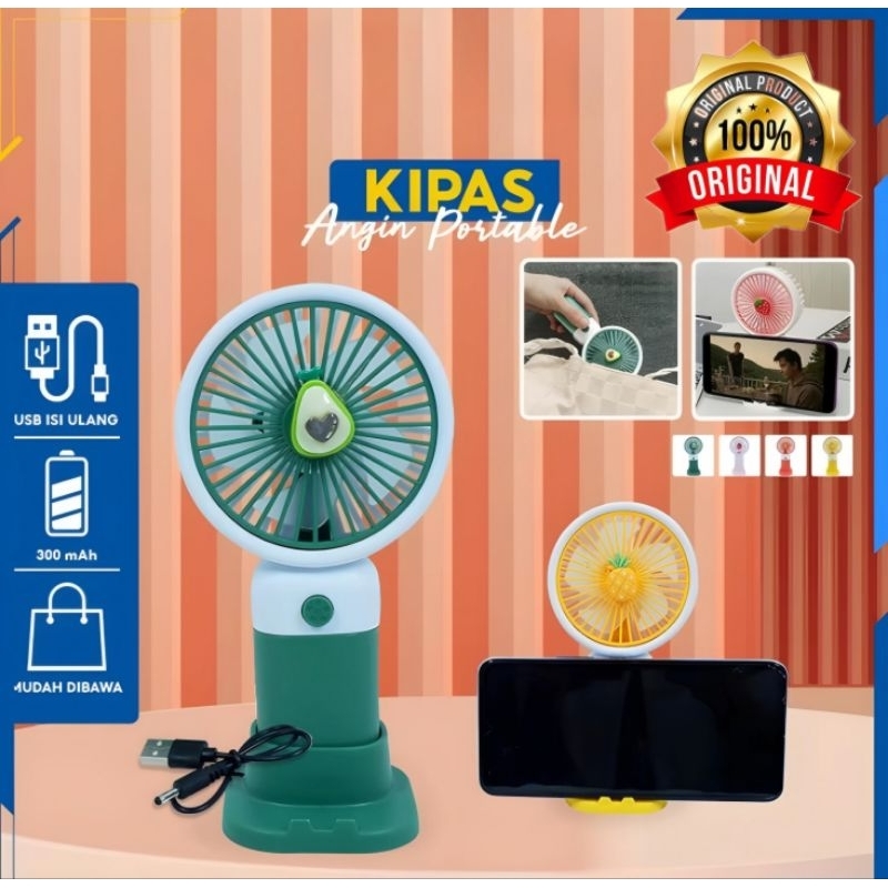 Kipas Angin Buah Mini USB Portable Kipas Karakter Buahan Sayuran