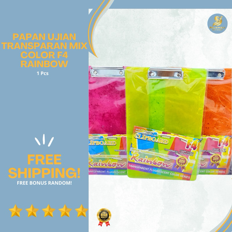 

Papan Ujian Transparan F4 Warna Warni Harga Terjangkau + Free Bonus Random!!