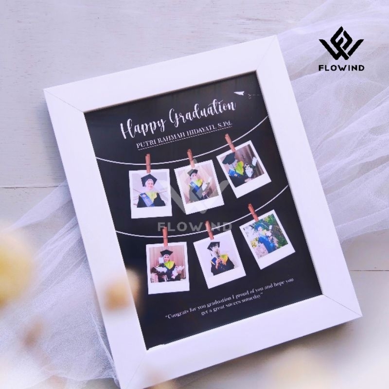 [1 HARI JADI] PROMO Pigura custom foto Kado wisuda Bingkai foto polaroid Kado perpisahan Kado ulang 