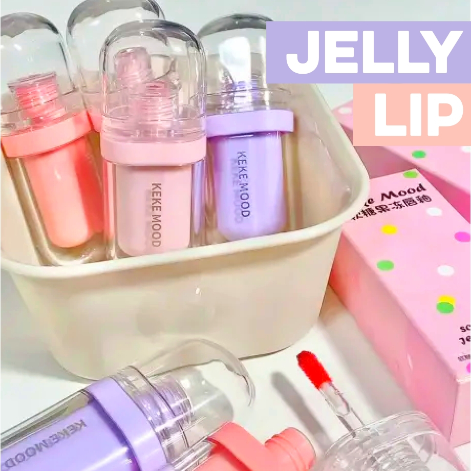 KEKEMOOD Glossy Lipstick Jely Jel Fit Tint Lip tint Lip Gloss XX138