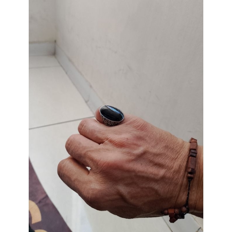 Batu Natural Black Opal ruyung Banten