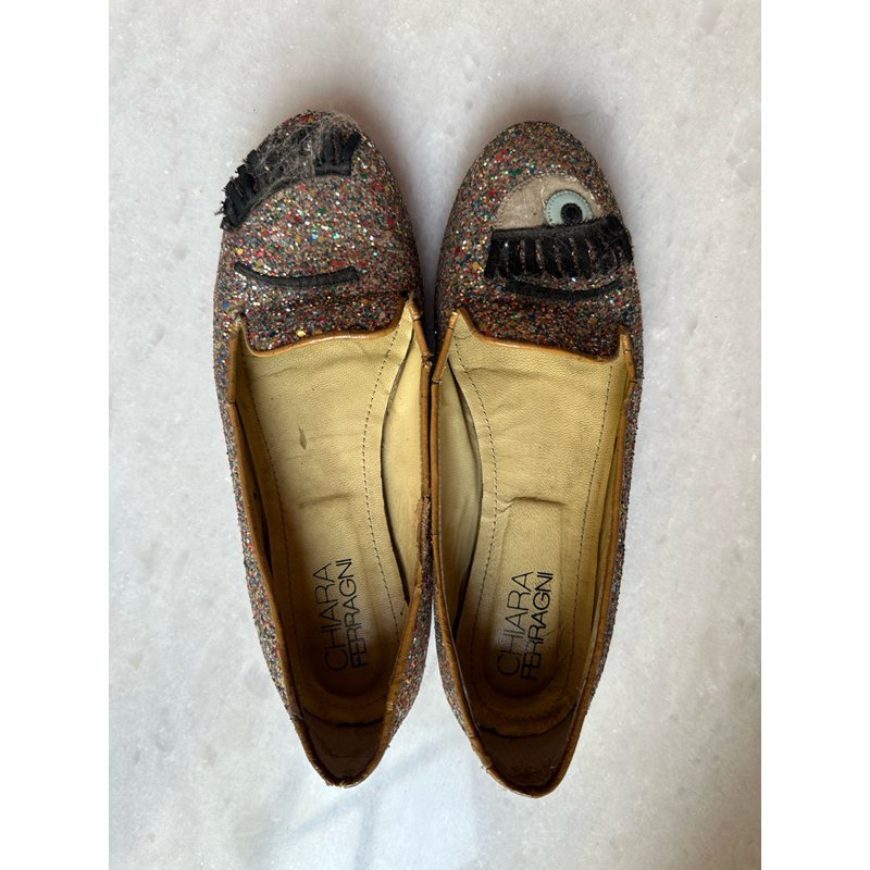 Preloved Chiara Ferragni Glitter Shoes size 38