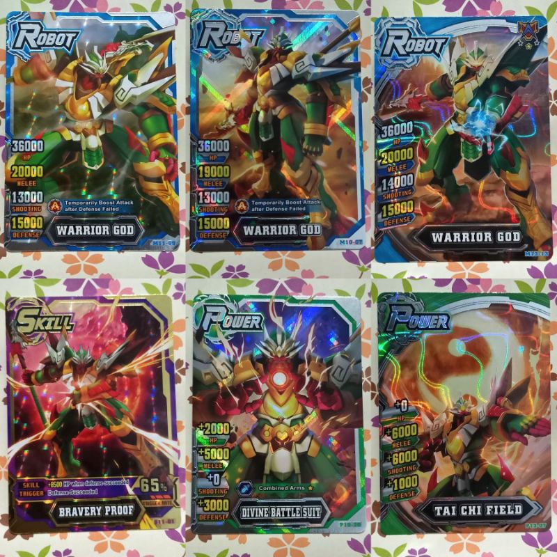 hero of robots silver WARRIOR GOD robot - power - skill - set combo
