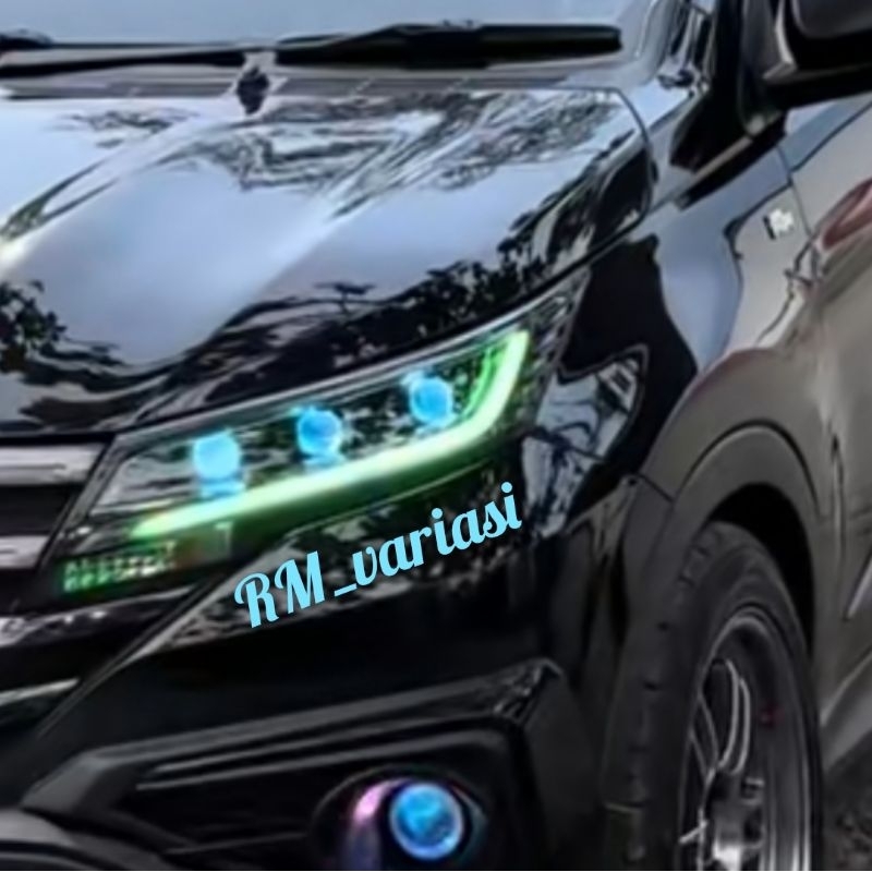 headlamp all new rush Terios 2019-2023 custom projie biled matrix drl alis rgb