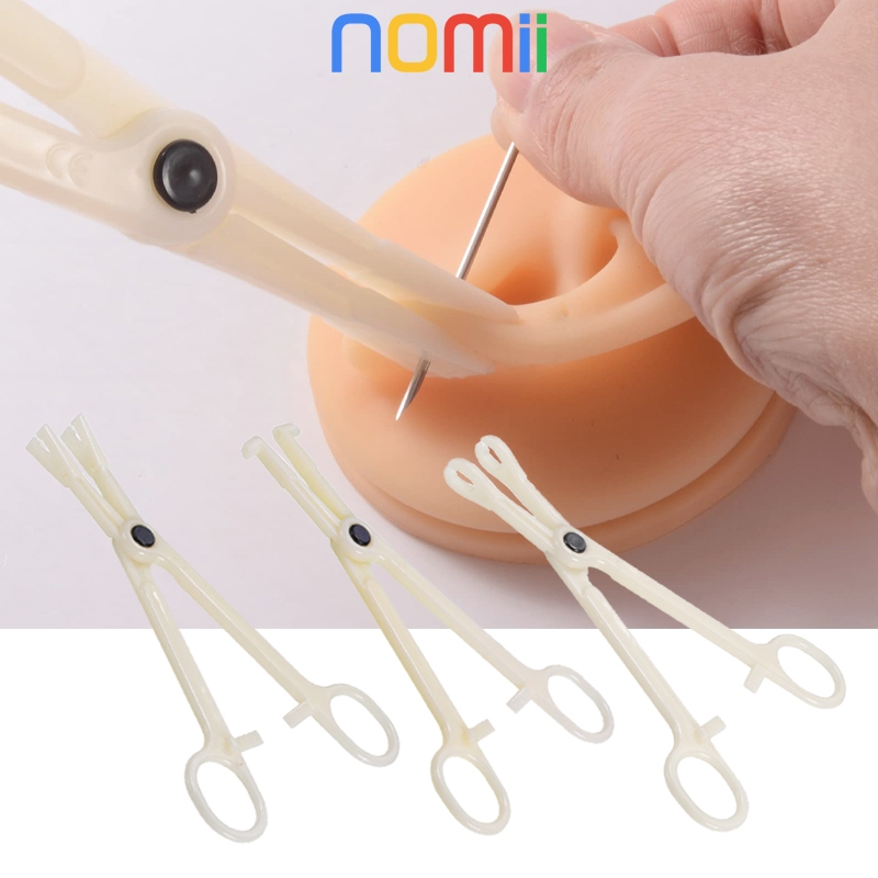 Alat Jarum Tusuk Sekali Pakai Penindik Baja Tahan Karat Cincin Pusar Cincin Puting Kuku Lidah Set Ti