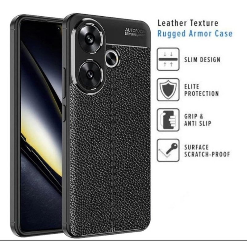 XIAOMI FOCO F6  POCO F5 POCO F3 SILIKON AUTOFOKUS KULIT JERUK UKIR AUTOFOKUS