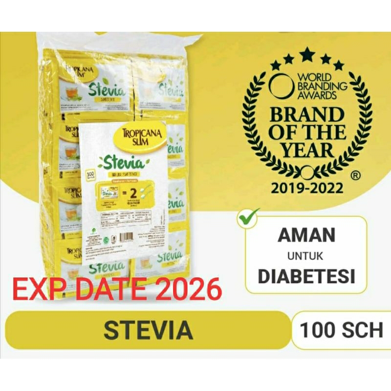 gula tropicana slim stevia isi 100 sachet