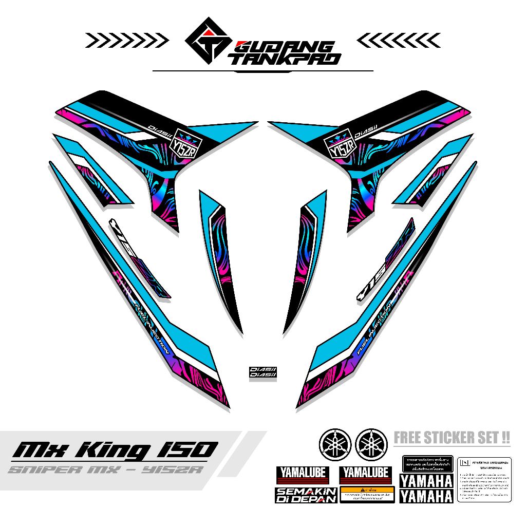 STRIPING MX KING Y15ZR DIASIL / MF 68 / STRIPING SET MX KING STRIPING VARIASI YAMAHA Y15ZR