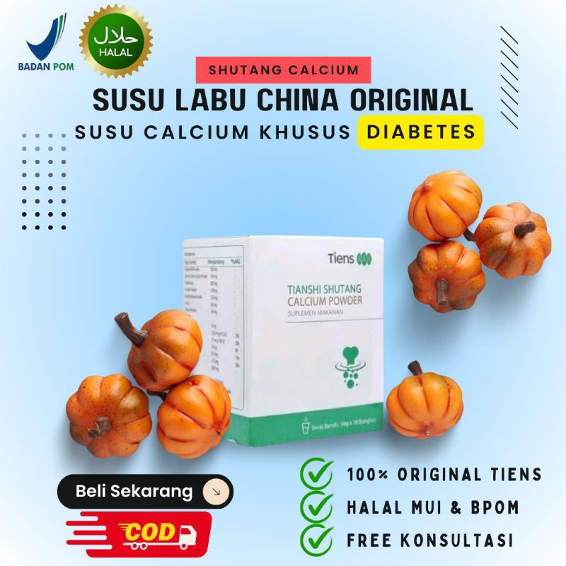 

SUSU LABU CHINA UNTUK DIABETES - TIANSHI SHUTANG CALCIUM POWDER ORIGINAL 100% BERSEGEL BPOM