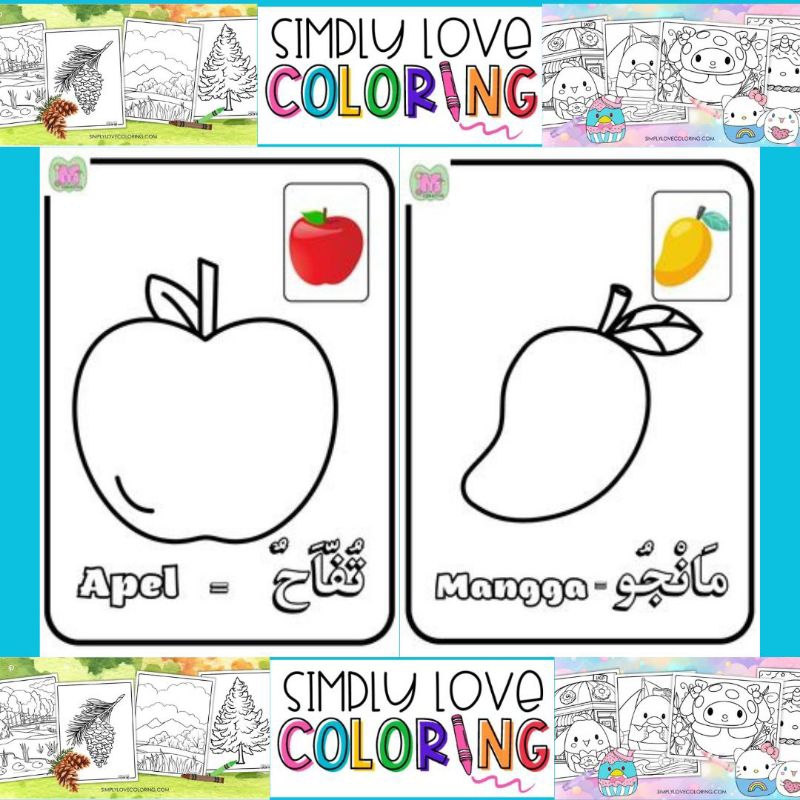 

10 Gambar Mewarnai Anak A4 Free Pensil 12 Warna