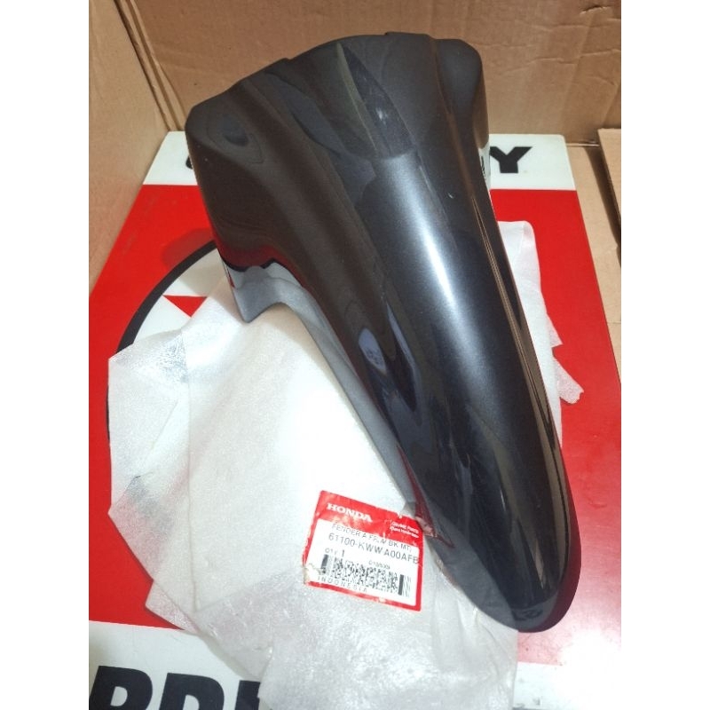 spakbor depan front fender honda absolute revo original ahm honda warna hitam abu abu 61100-kww-a00 