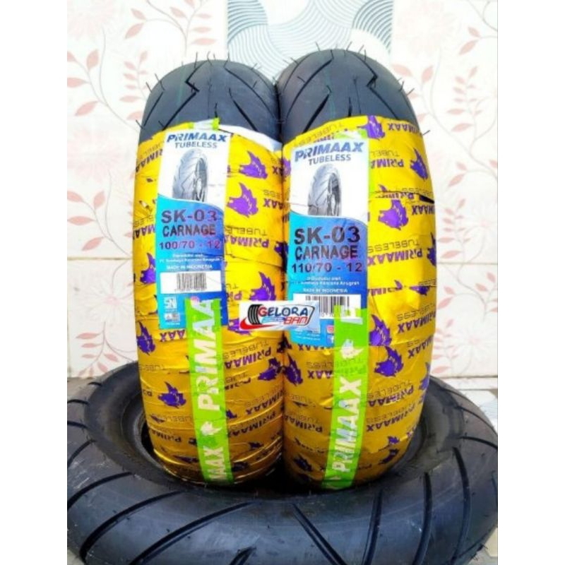 Pilih Salah Satu Ban Primaax Tubeless 100/70-12 Ban 110/70-12 ban primaax sk03 ring 12 ban matic tub