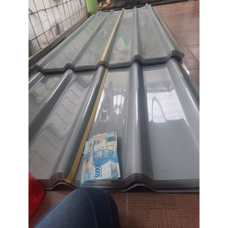 Atap GoGreen Premium Panjang 240 cm Lebar 85cm (240x85) Model terbaru. Atap go green  model spandek/