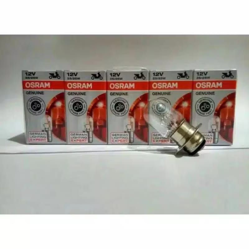 paket hemat bohlam OSRAM isi 10 OSRAM halogen H6 12 Volt bohlam semua motor
