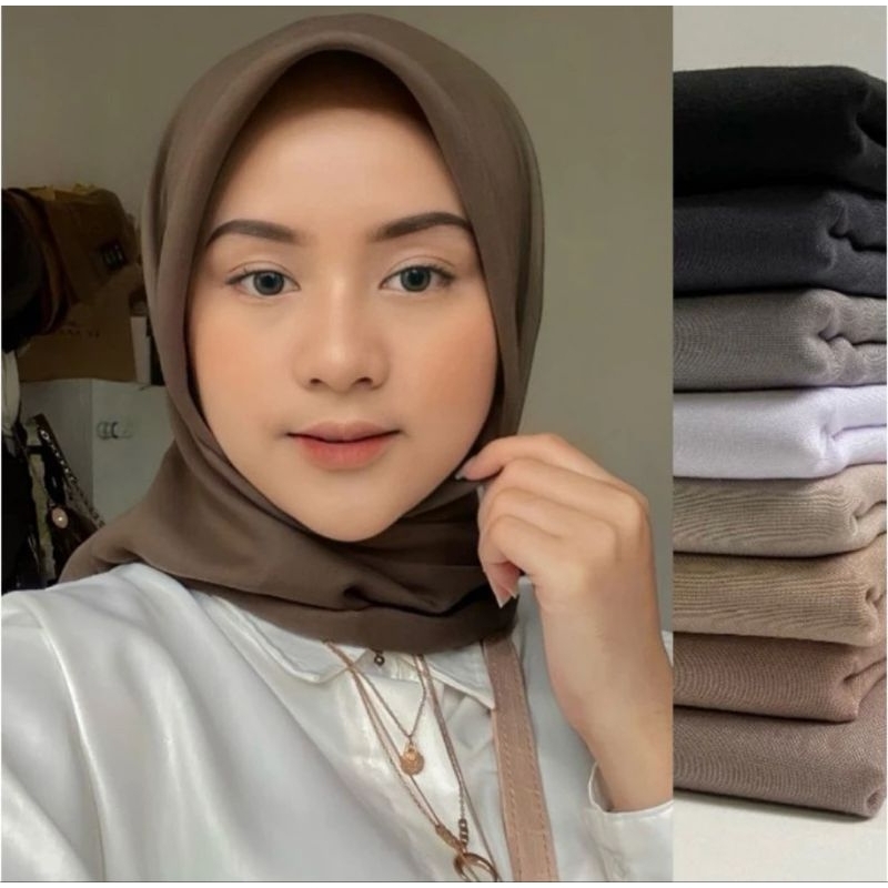 Hijab Segi Empat Paris Premium Anti Letoy / Krudung segiempat Paris premium