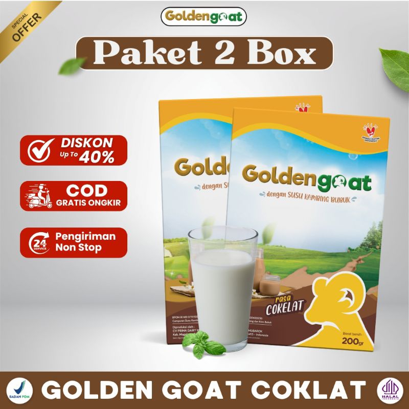 

Susu Etawa GOLDENGOAT Goat rasa coklat 200 gram