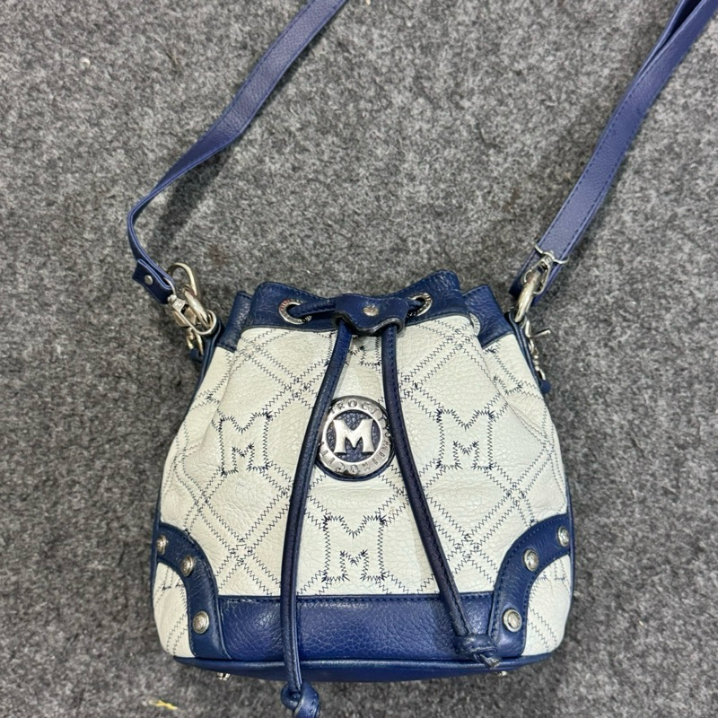 SECOND BAG METRO CITY SERUT WHITE & NAVY