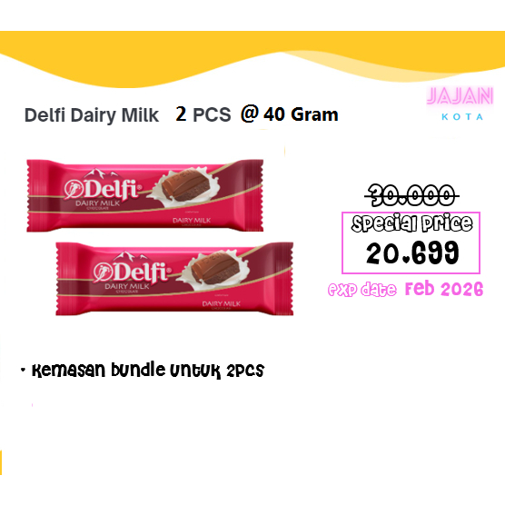 

Delfi Dairy Milk 40 gram 2 pcs