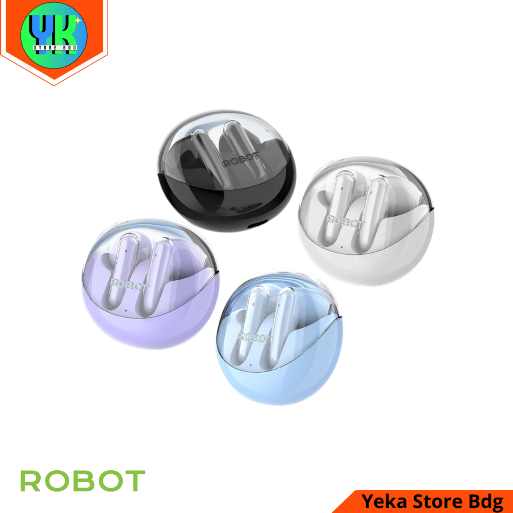 HANDSFREE BLUETOOTH ROBOT T30 FLYBUDS ROBOT TWS Wireless Earphone Flybuds T30 With Transparent Case 