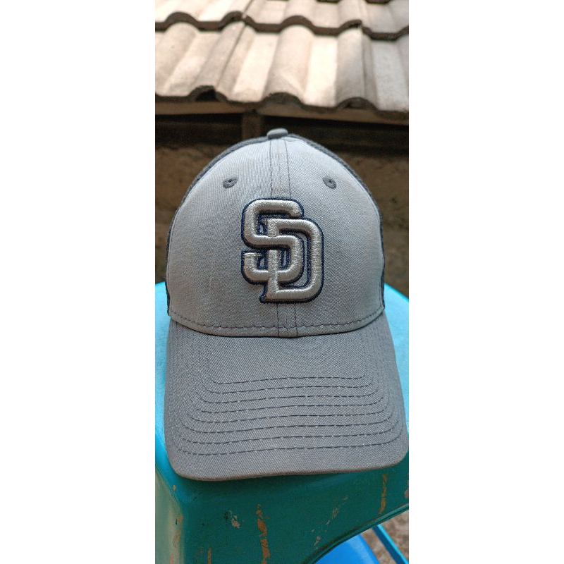 topi jaring built-up second san diego padre new era mlb