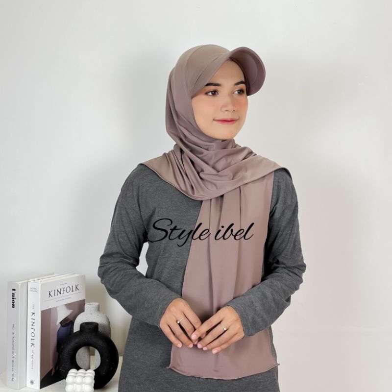 JILBAB TOPI/KERUDUNG TOPI/HIJAB SPORT TOPI/PASHMINA OLAHRAGA DENGAN TOPI JERSEY