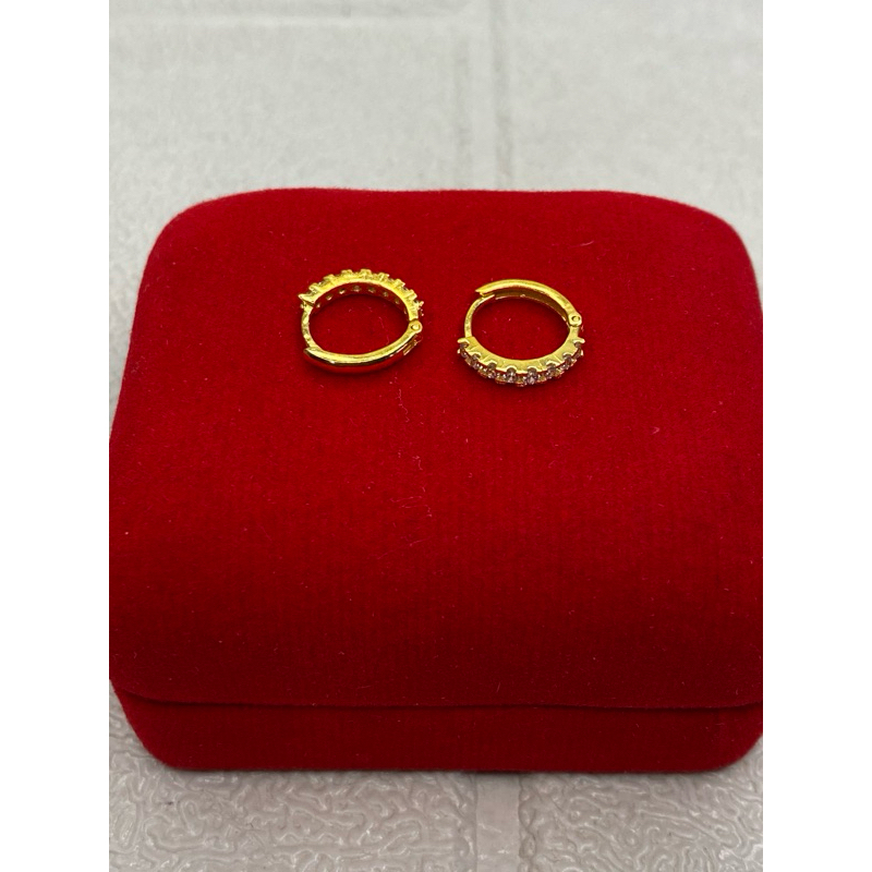 Anting donat mata anting perak kuning emas anting asli perak 925