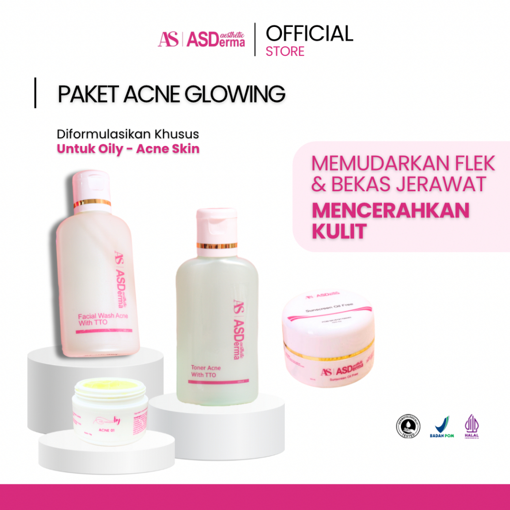 Asderma Aesthetic Paket Acne Glowing 60ML