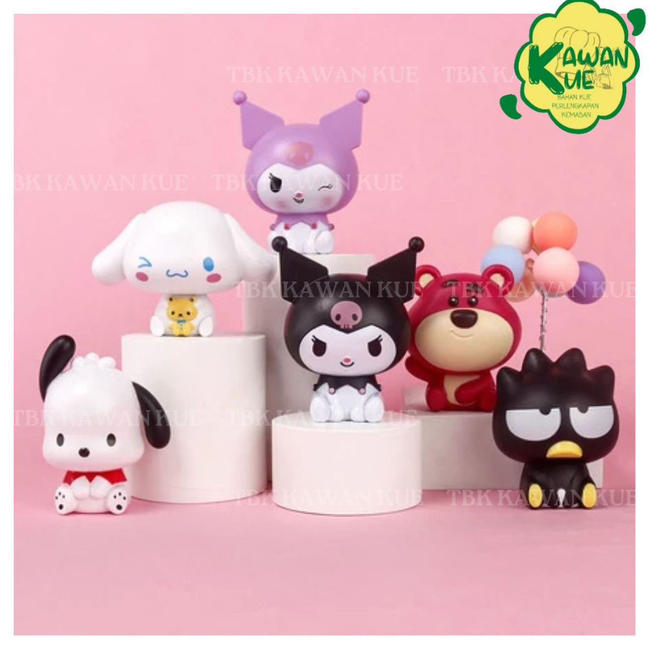 TOPPER CAKE BONEKA KUROMI CINNAMOROLL / TOPPER BONEKA / TOPPER CAKE / TOPPER KUROMI UNGU / TOPPER KU