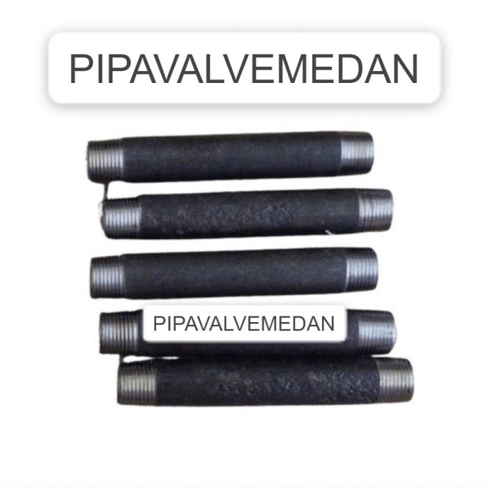 Pipa nipple 2” x 15 cm / pipe nepel 2 inch x 150 mili nipel -nepple Sch 40 Konektor Drat