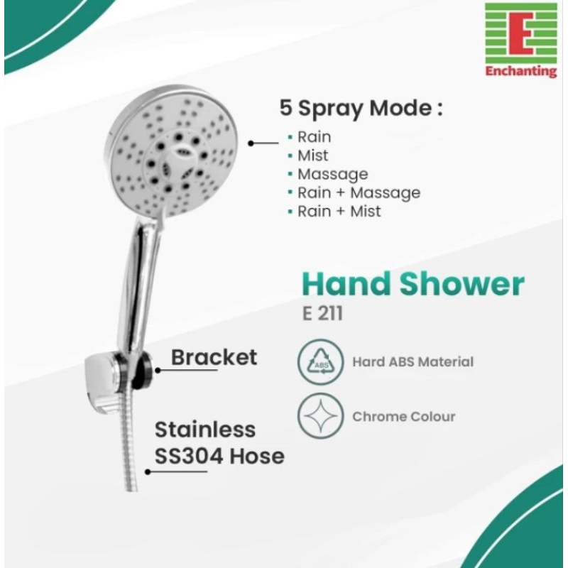 Hand Shower Europe Enchanting/Kepala Shower E211