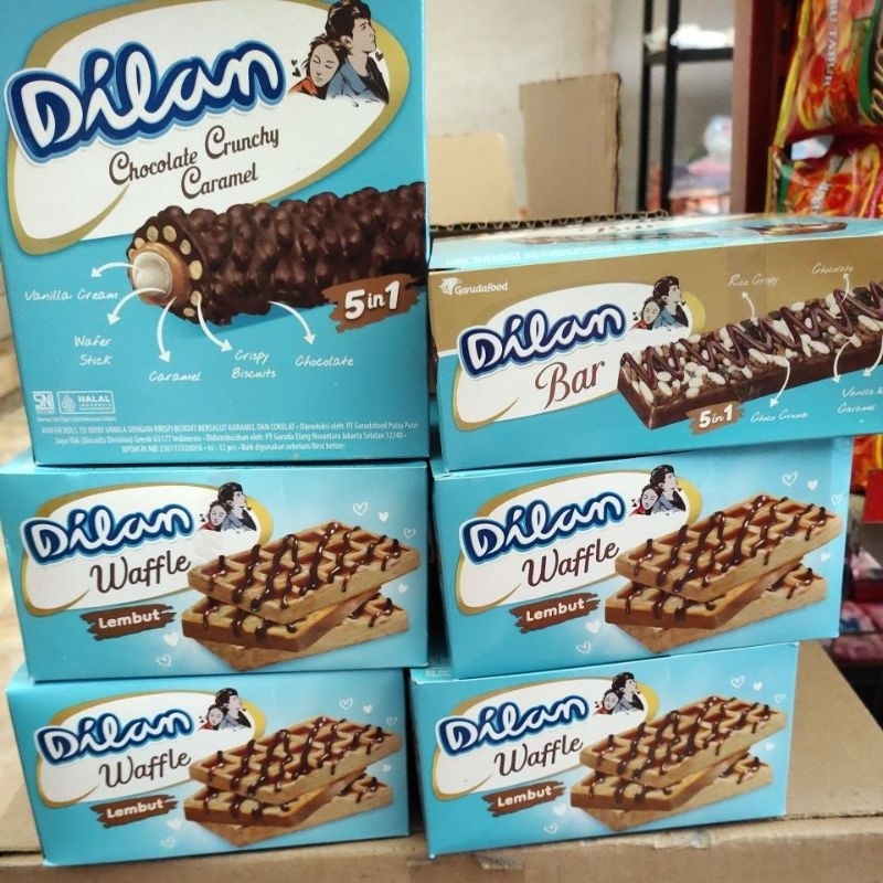 

dilan bar waffle chocolare crunchy 1box isi 12 pcs