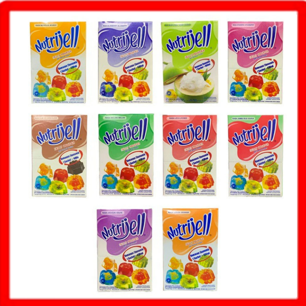 

NUTRIJELL ALL VARIANT BLUEBERRY CINCAU COKLAT ANGGUR JAMBU KURMA AJWA KELAPA MUDA @ 10 GRAM