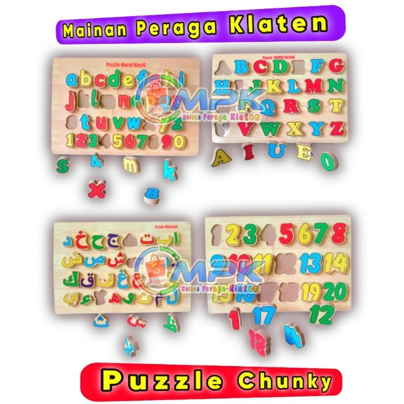 MAINAN EDUKASI PUZZLE ANGKA DAN HURUF CHUNKY TIMBUL PUZZLE ANGKA CHUNKY PUZZLE HURUF CHUNKY PUZZLE H